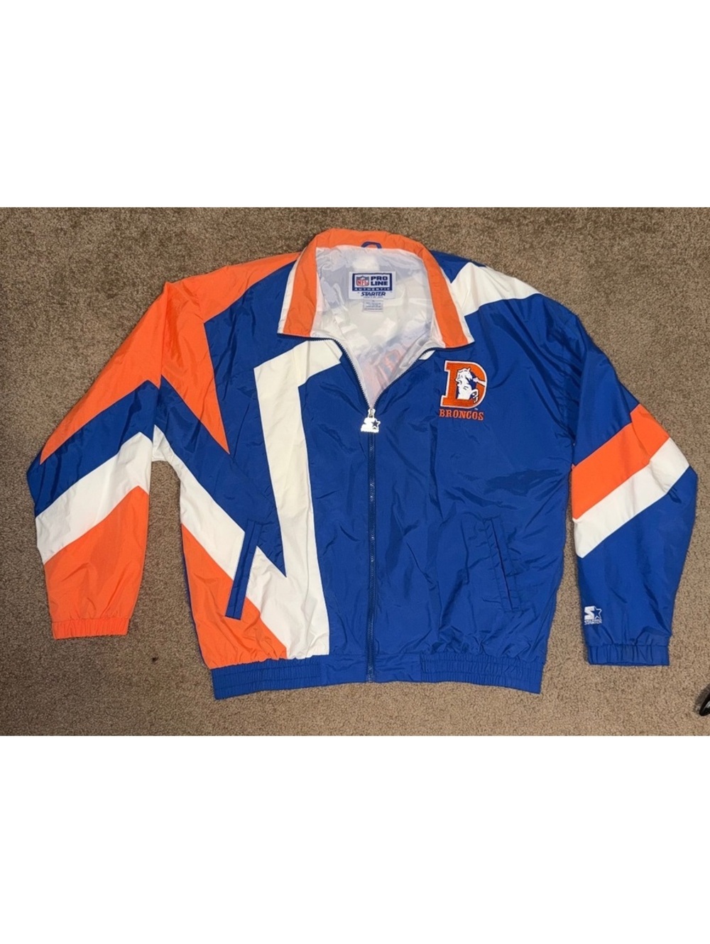 Vintage Starter NFL Pro Line Denver Broncos Windbreaker Jacket XL